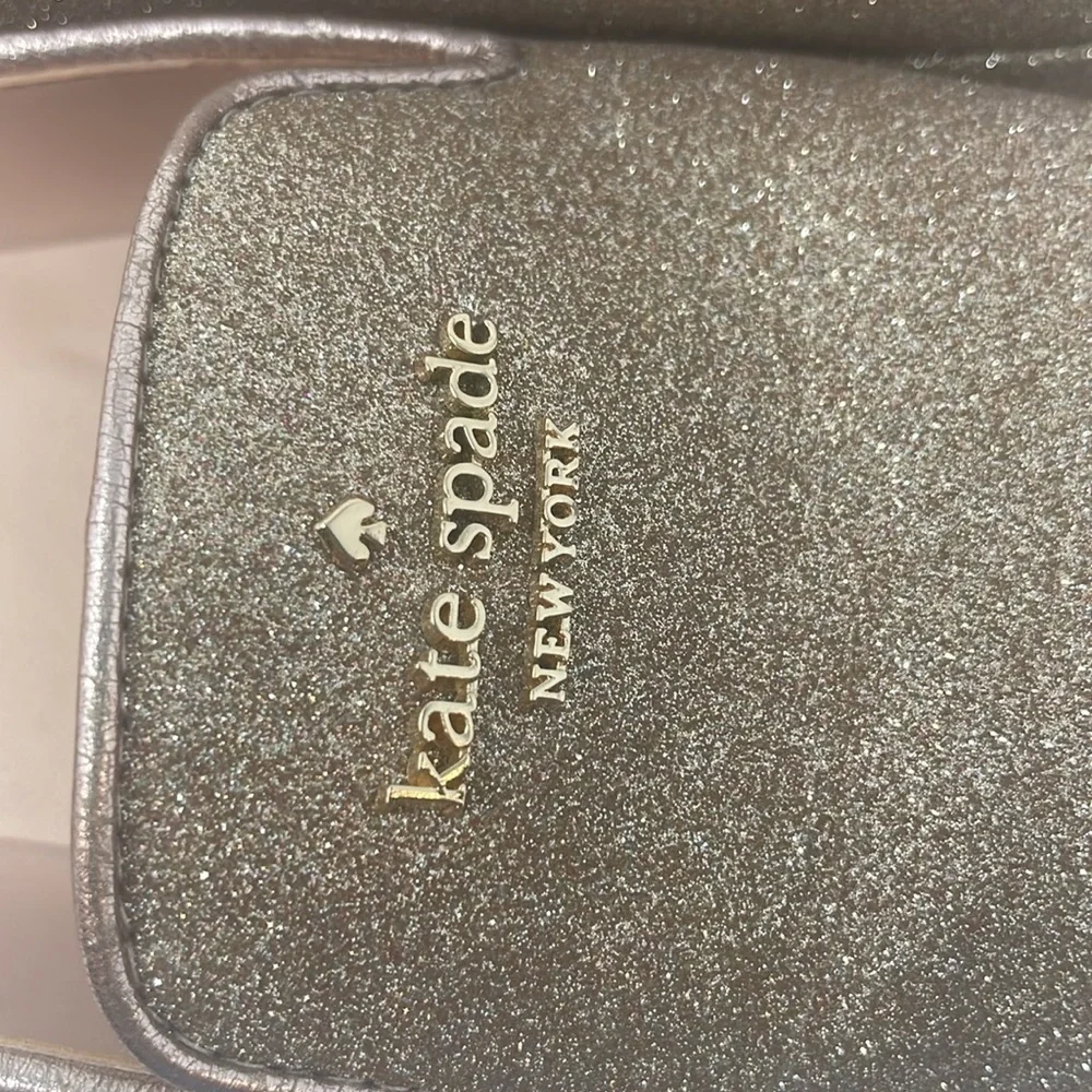 Kate Spade Gold Glitter Loafers Size 6